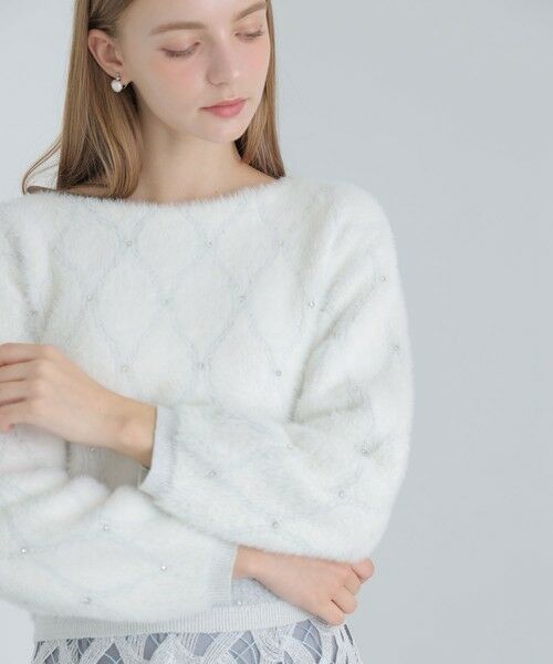 ANAYI / アナイ ニット・セーター | フェザージャガードビジュー プルオーバー | 詳細3
