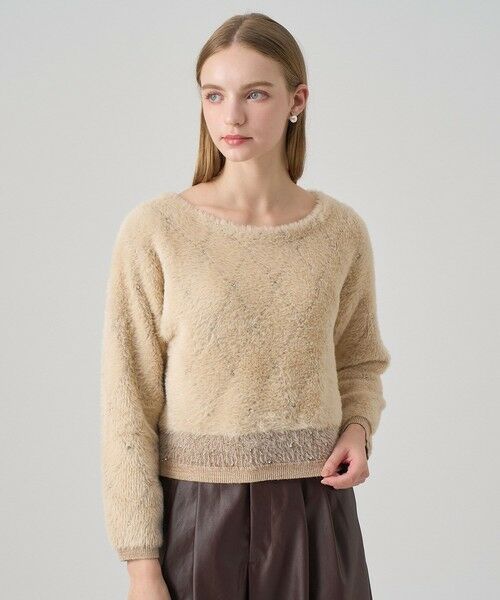 ANAYI / アナイ ニット・セーター | フェザージャガードビジュー プルオーバー(beige (11))