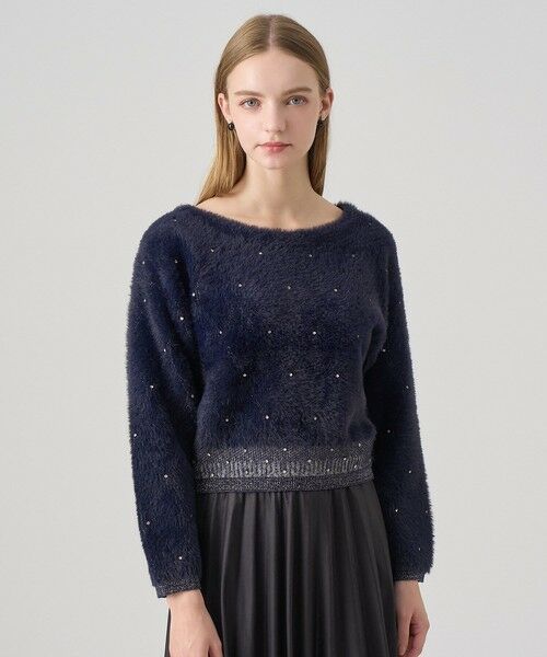 ANAYI / アナイ ニット・セーター | フェザージャガードビジュー プルオーバー | 詳細17