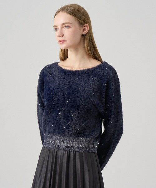 ANAYI / アナイ ニット・セーター | フェザージャガードビジュー プルオーバー | 詳細18