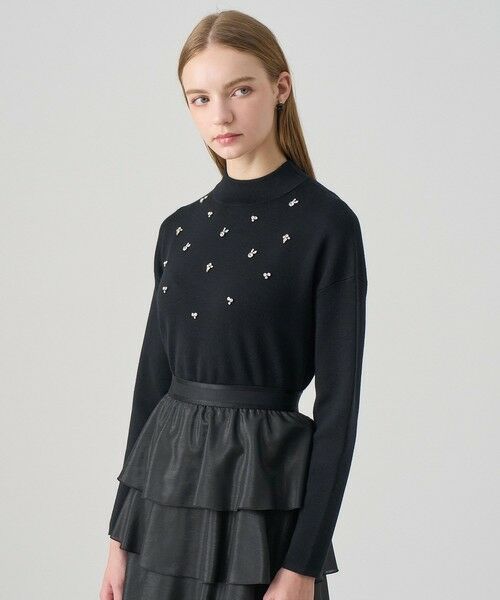 ANAYI / アナイ ニット・セーター | メーレエンブロイダリー プルオーバー(black (95))