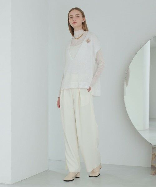 ANAYI / アナイ ニット・セーター | ラメシャギーＶネックジレ | 詳細5