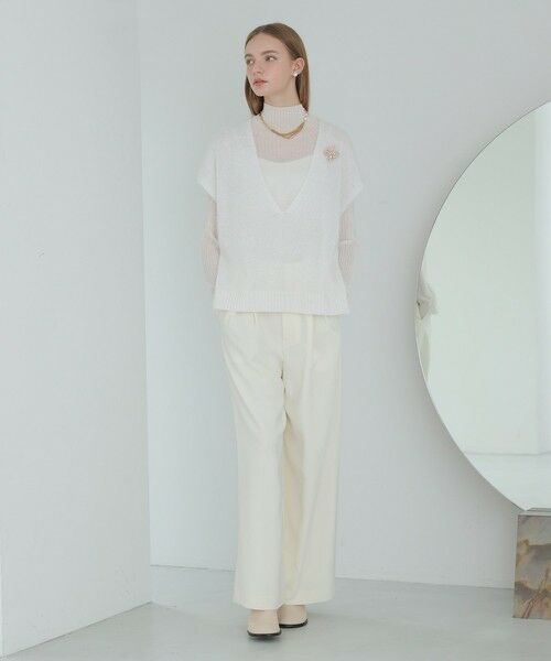 ANAYI / アナイ ニット・セーター | ラメシャギーＶネックジレ | 詳細3