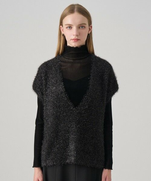 ANAYI / アナイ ニット・セーター | ラメシャギーＶネックジレ | 詳細9