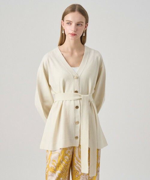 ANAYI / アナイ カーディガン・ボレロ | メリノウールベルト付き カーディガン(off white (02))