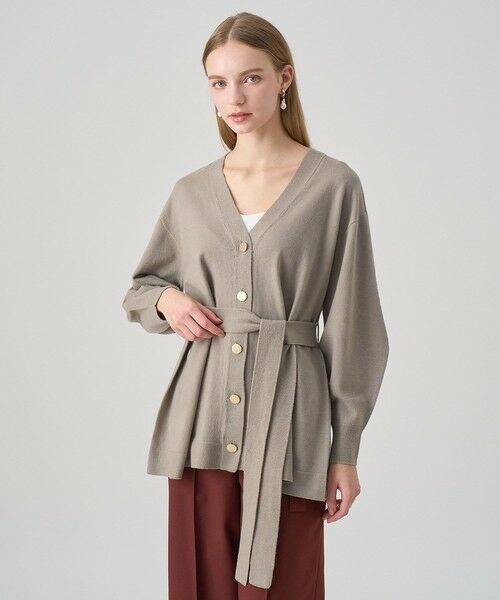 ANAYI / アナイ カーディガン・ボレロ | メリノウールベルト付き カーディガン(mocha (85))
