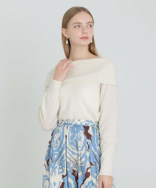 ANAYI / アナイ ニット・セーター | メリノウールオフショルダー プルオーバー(off white (02))