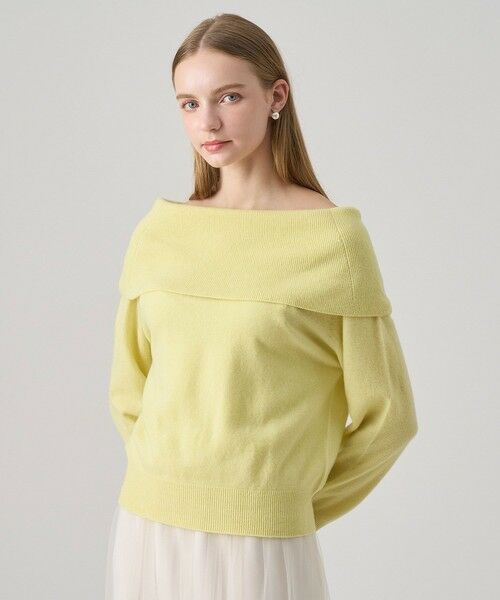 ANAYI / アナイ ニット・セーター | メリノウールオフショルダー プルオーバー(yellow (21))