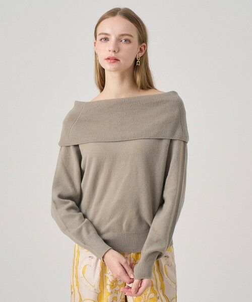 ANAYI / アナイ ニット・セーター | メリノウールオフショルダー プルオーバー(mocha (85))