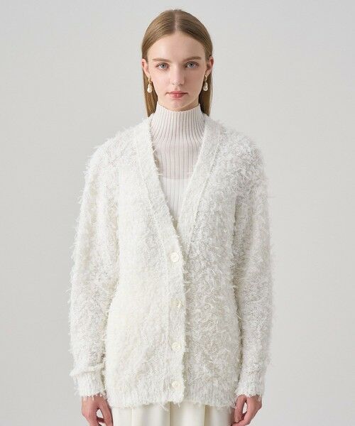 ANAYI / アナイ カーディガン・ボレロ | チュールシャギーVネックカーディガン | 詳細1