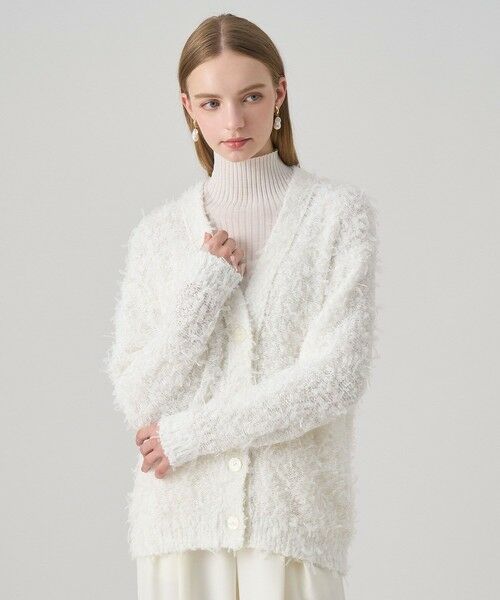 ANAYI / アナイ カーディガン・ボレロ | チュールシャギーVネックカーディガン | 詳細4