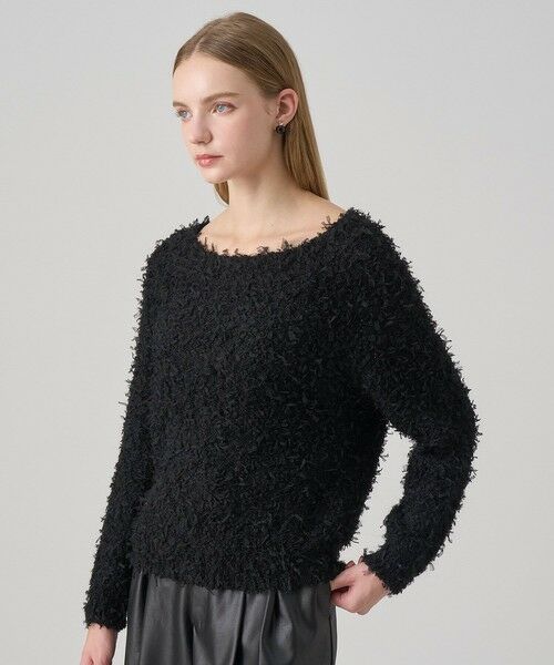 ANAYI / アナイ ニット・セーター | チュールシャギーオフショルダー プルオーバー | 詳細13