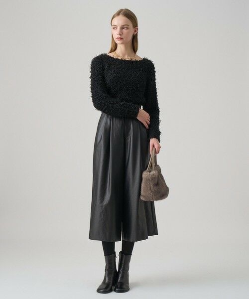 ANAYI / アナイ ニット・セーター | チュールシャギーオフショルダー プルオーバー | 詳細14