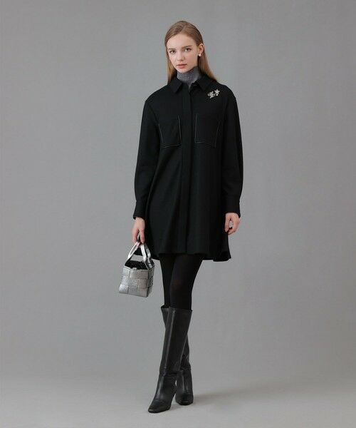 ANAYI / アナイ ミニ丈・ひざ丈ワンピース | 圧縮スムースポケットミニ ワンピース | 詳細17