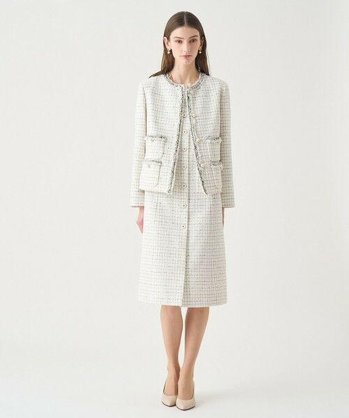 ANAYI / アナイ ノーカラージャケット | 【Eternal Line 2026】プレイドツイードノーカラー ジャケット | 詳細3