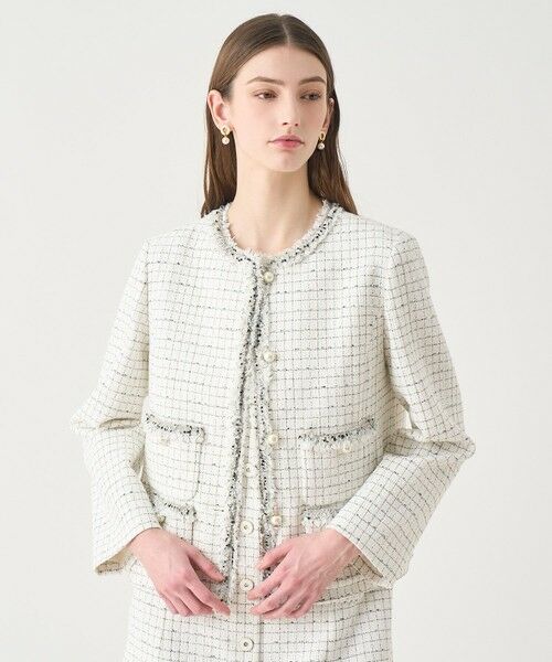 ANAYI / アナイ ノーカラージャケット | 【Eternal Line 2026】プレイドツイードノーカラー ジャケット | 詳細1