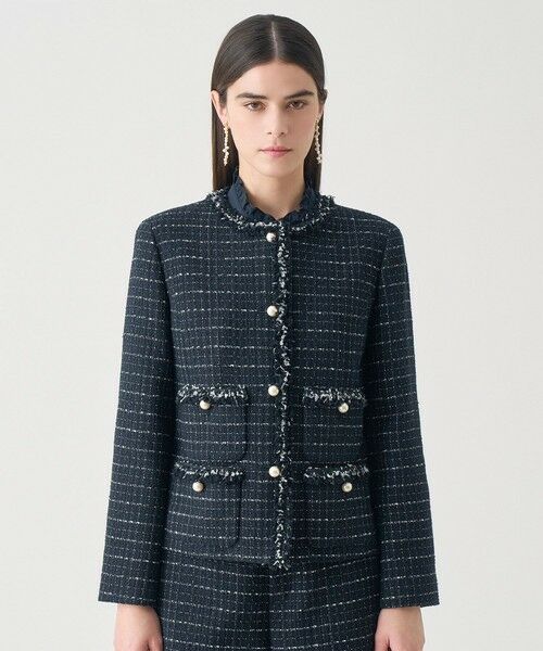 ANAYI / アナイ ノーカラージャケット | 【Eternal Line 2026】プレイドツイードノーカラー ジャケット | 詳細9