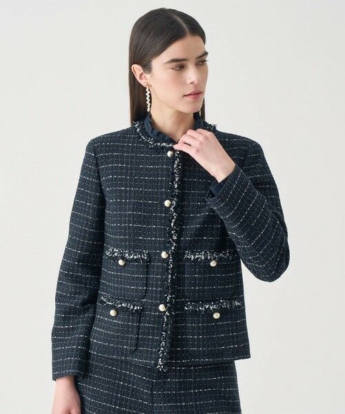 ANAYI / アナイ ノーカラージャケット | 【Eternal Line 2026】プレイドツイードノーカラー ジャケット | 詳細12