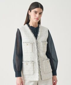 ANAYI / アナイ ノーカラージャケット | 【Eternal Line 2026】プレイドツイードＶネックジレ