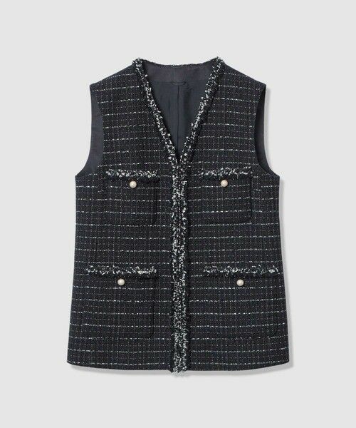 ANAYI / アナイ ノーカラージャケット | 【Eternal Line 2026】プレイドツイードVネックジレ | 詳細15