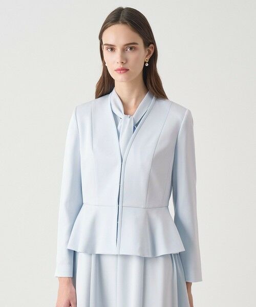 ANAYI / アナイ その他アウター | 【Eternal Line 2026】トリアセサテンペプラム ジャケット(light blue (62))