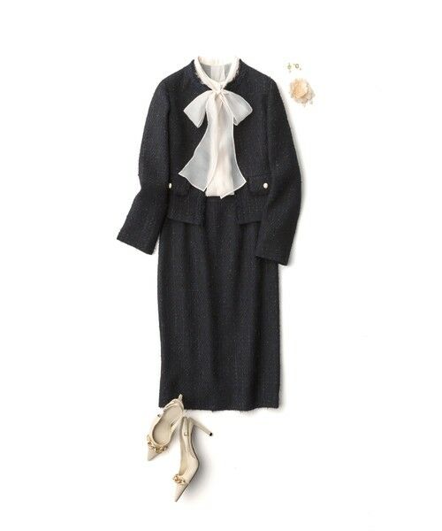 ANAYI / アナイ ノーカラージャケット | 【Eternal Line 2026】ミックスツイードノーカラー ジャケット | 詳細17