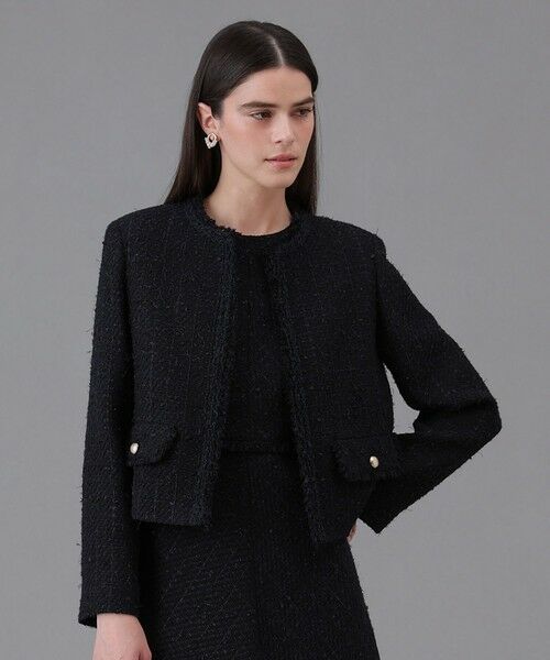 ANAYI / アナイ ノーカラージャケット | 【Eternal Line 2026】ミックスツイードノーカラー ジャケット | 詳細8