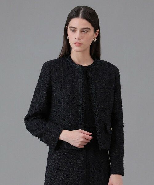 ANAYI / アナイ ノーカラージャケット | 【Eternal Line 2026】ミックスツイードノーカラー ジャケット | 詳細9