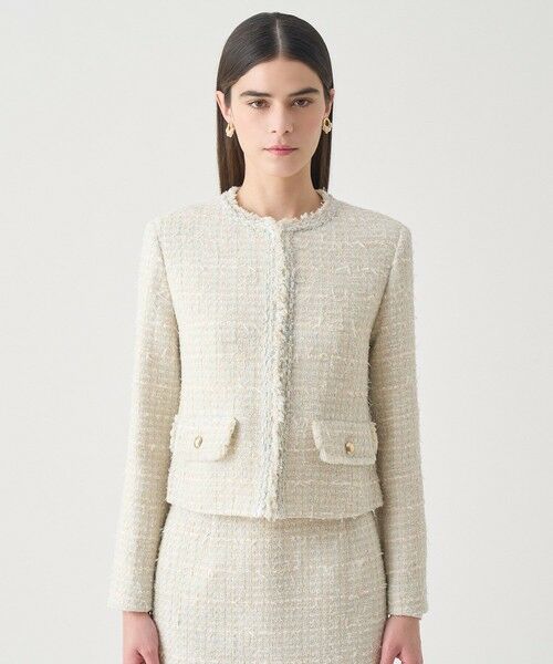 ANAYI / アナイ ノーカラージャケット | 【Eternal Line 2026】ミックスツイードノーカラー ジャケット | 詳細16