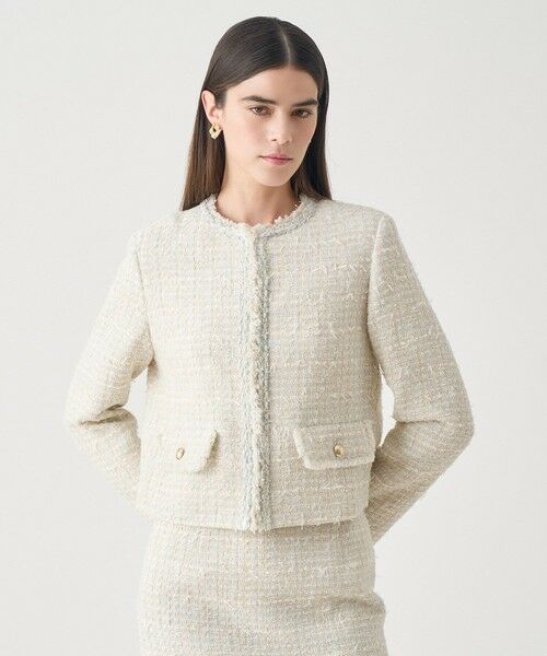 ANAYI / アナイ ノーカラージャケット | 【Eternal Line 2026】ミックスツイードノーカラー ジャケット | 詳細19