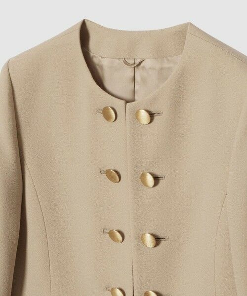 ANAYI / アナイ ノーカラージャケット | 【Eternal Line 2026】ウールジョーゼットノーカラーダブルジャケット | 詳細8