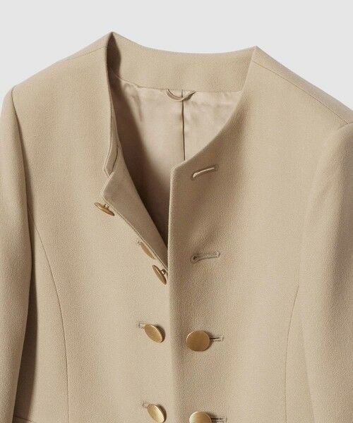 ANAYI / アナイ ノーカラージャケット | 【Eternal Line 2026】ウールジョーゼットノーカラーダブルジャケット | 詳細9