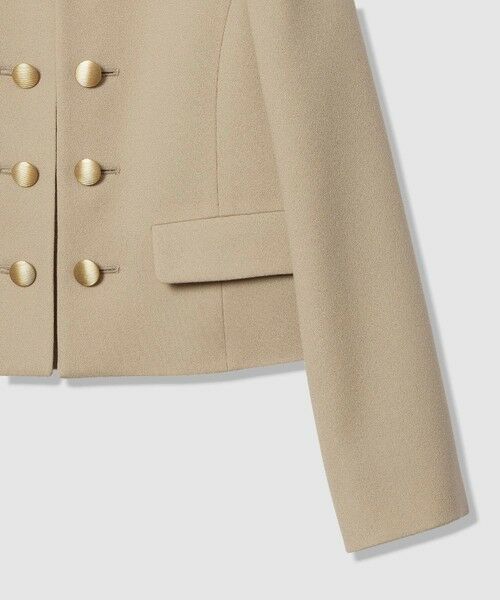 ANAYI / アナイ ノーカラージャケット | 【Eternal Line 2026】ウールジョーゼットノーカラーダブルジャケット | 詳細11