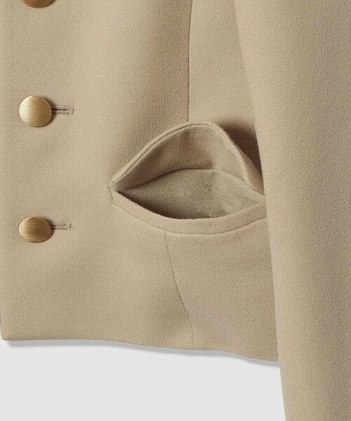 ANAYI / アナイ ノーカラージャケット | 【Eternal Line 2026】ウールジョーゼットノーカラーダブルジャケット | 詳細12