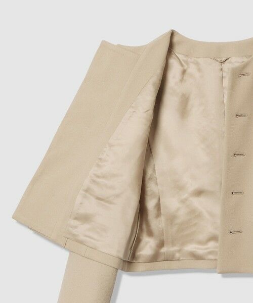 ANAYI / アナイ ノーカラージャケット | 【Eternal Line 2026】ウールジョーゼットノーカラーダブルジャケット | 詳細17