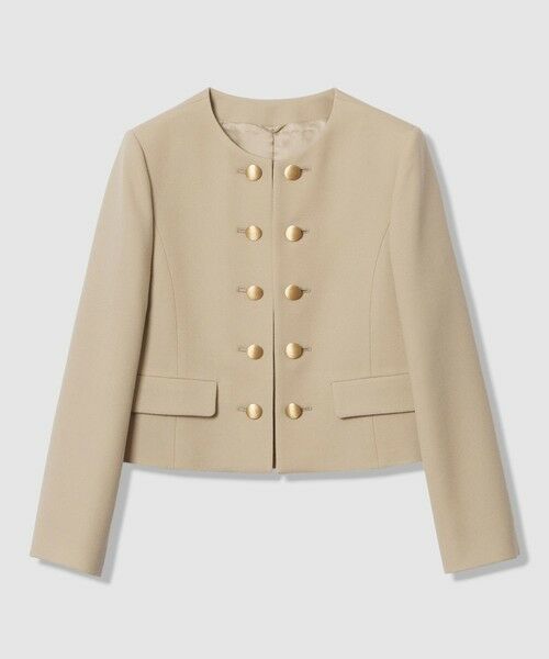 ANAYI / アナイ ノーカラージャケット | 【Eternal Line 2026】ウールジョーゼットノーカラーダブルジャケット | 詳細19