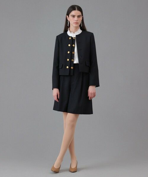 ANAYI / アナイ ノーカラージャケット | 【Eternal Line 2026】ウールジョーゼットノーカラーダブルジャケット | 詳細21