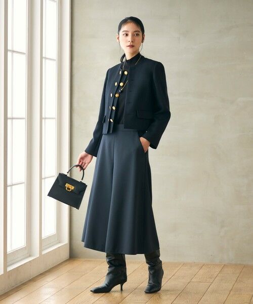 ANAYI / アナイ ノーカラージャケット | 【Eternal Line 2026】ウールジョーゼットノーカラーダブルジャケット | 詳細23