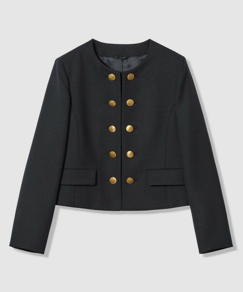 ANAYI / アナイ ノーカラージャケット | 【Eternal Line 2026】ウールジョーゼットノーカラーダブルジャケット | 詳細20