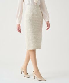 ANAYI / アナイ ミニ・ひざ丈スカート | 【Eternal Line 2026】ミックスツイードタイト スカート