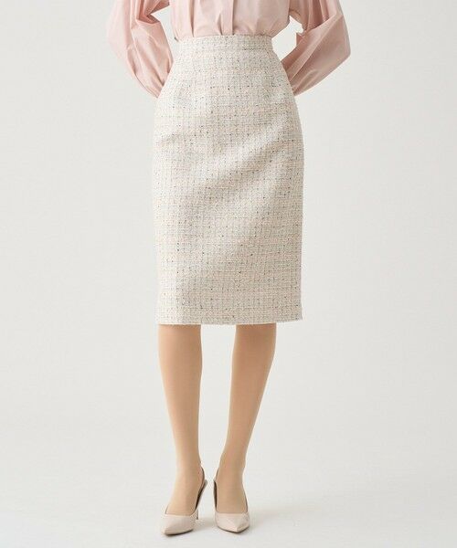 ANAYI / アナイ ミニ・ひざ丈スカート | 【Eternal Line 2026】ミックスツイードタイト スカート(pink (41))