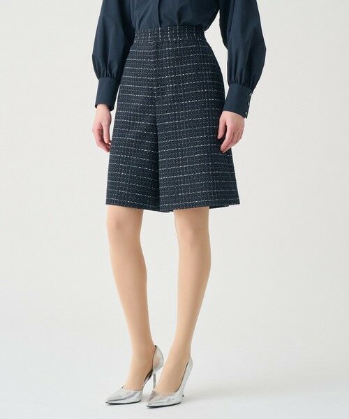 ANAYI / アナイ ショート・ハーフ・半端丈パンツ | 【Eternal Line 2026】プレイドツイードハーフパンツ(navy (65))