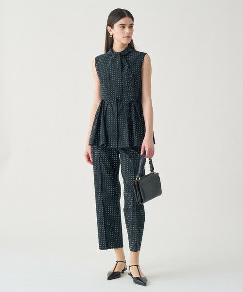 ANAYI / アナイ ショート・ハーフ・半端丈パンツ | 【Eternal Line 2026】ドットジャガードテーパードパンツ | 詳細4