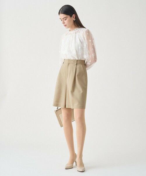 ANAYI / アナイ ショート・ハーフ・半端丈パンツ | 【Eternal Line 2026】ウールジョーゼットキュロットパンツ | 詳細7