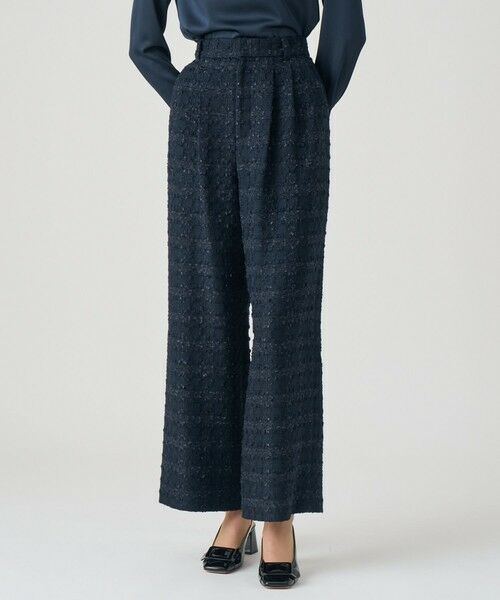 ANAYI / アナイ チノ・ワークパンツ | 【セットアップ対応商品】ヴィシーチェックツイードパンツ(navy (65))