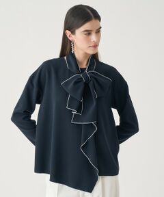 ANAYI / アナイ シャツ・ブラウス | 【Eternal Line 2026】ストレッチクロス配色ボウタイ ブラウス