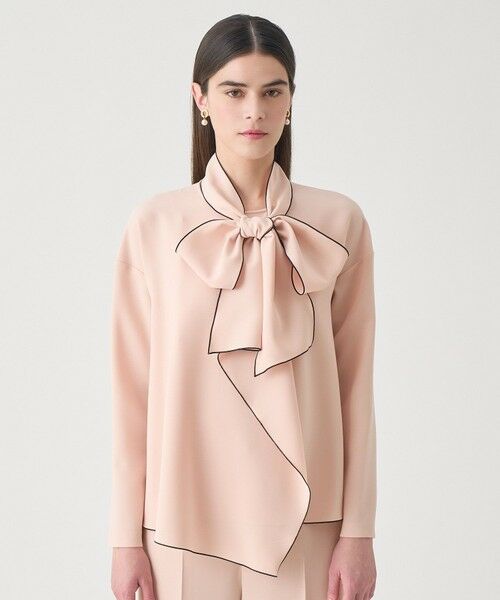 ANAYI / アナイ シャツ・ブラウス | 【Eternal Line 2026】ストレッチクロス配色ボウタイ ブラウス | 詳細1