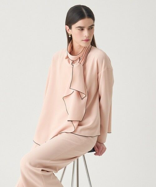 ANAYI / アナイ シャツ・ブラウス | 【Eternal Line 2026】ストレッチクロス配色ボウタイ ブラウス | 詳細7