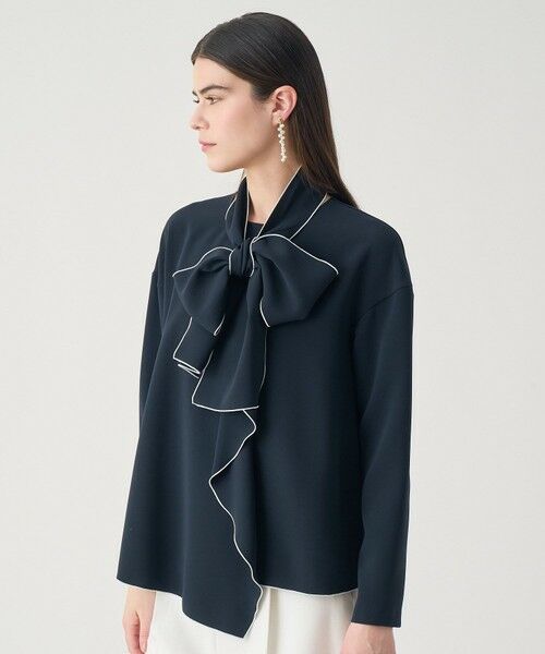 ANAYI / アナイ シャツ・ブラウス | 【Eternal Line 2026】ストレッチクロス配色ボウタイ ブラウス | 詳細23