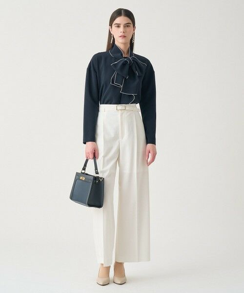 ANAYI / アナイ シャツ・ブラウス | 【Eternal Line 2026】ストレッチクロス配色ボウタイ ブラウス | 詳細24